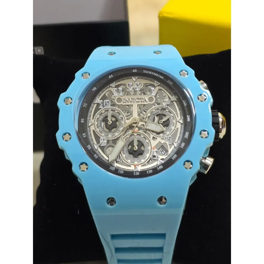 Invicta Racing Vaulthan 69674 Men's Chronograph Watch Blue Silicone